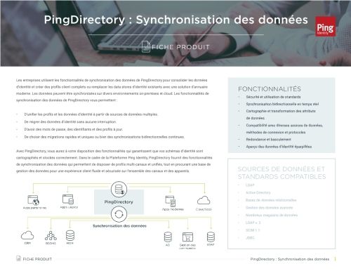 PingDirectory : Synchronisation des données