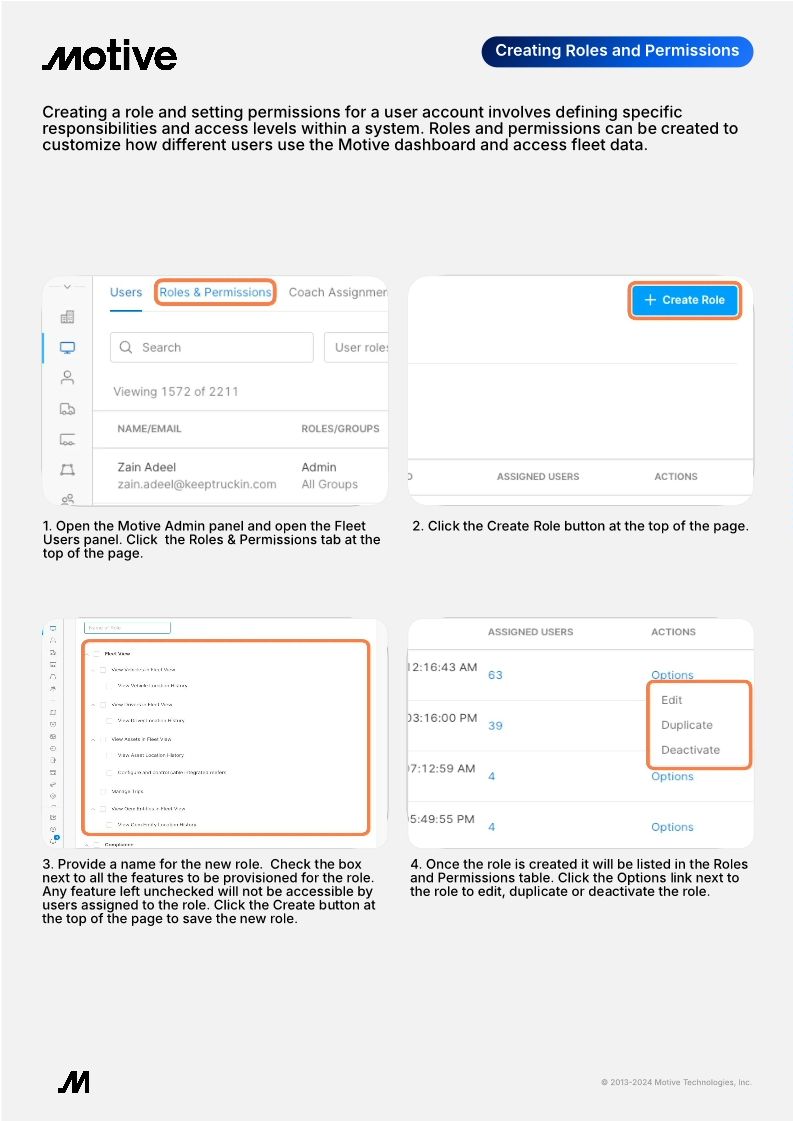 Creating Roles and Permissions QRG
