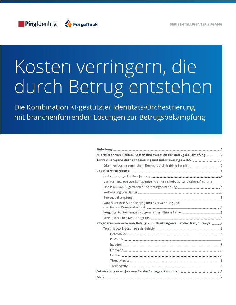 Kosten verringern, die durch Betrug entstehen