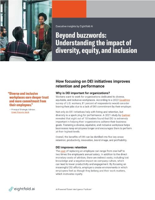 Beyond buzzwords: Understanding the impact of diversity, equity, and inclusion