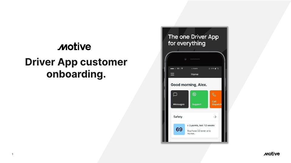 Motive Driver App - Cx Onboarding