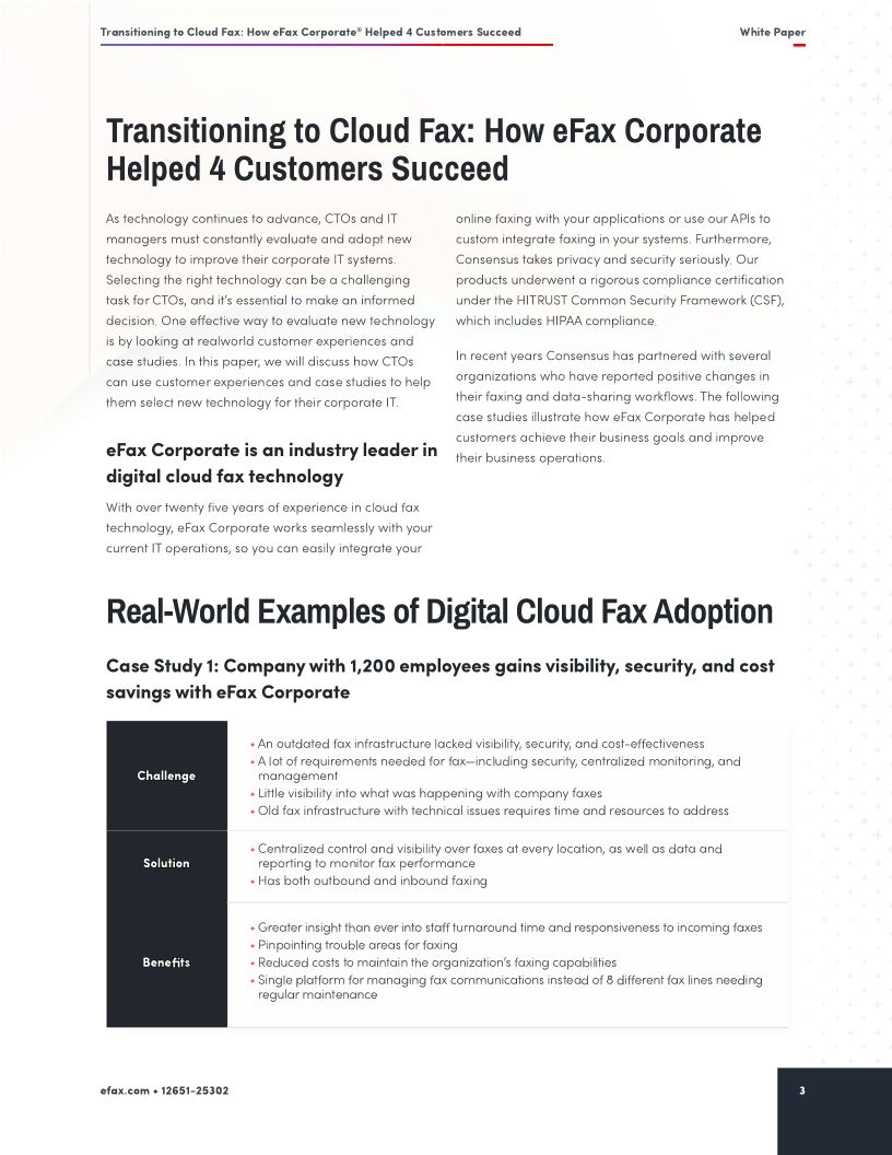 Transitioning to Cloud Fax: How eFax Helped 4 Customers Succeed