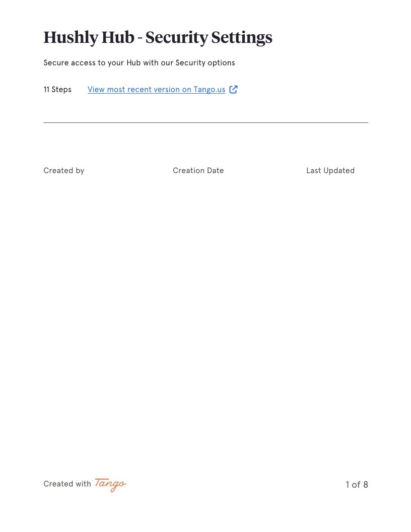Hushly's Hub Security Settings 2024-Marketo form