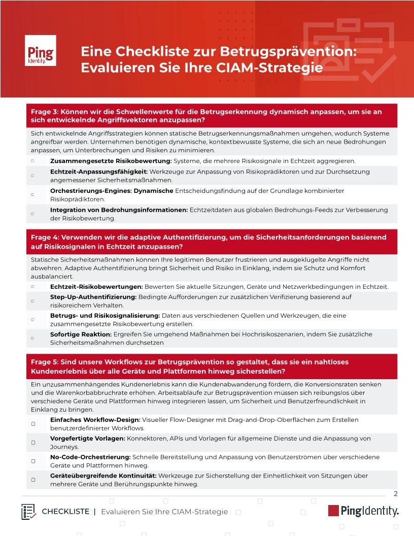 Eine Checkliste zur Betrugsprävention: Evaluieren Sie Ihre CIAM-Strategie