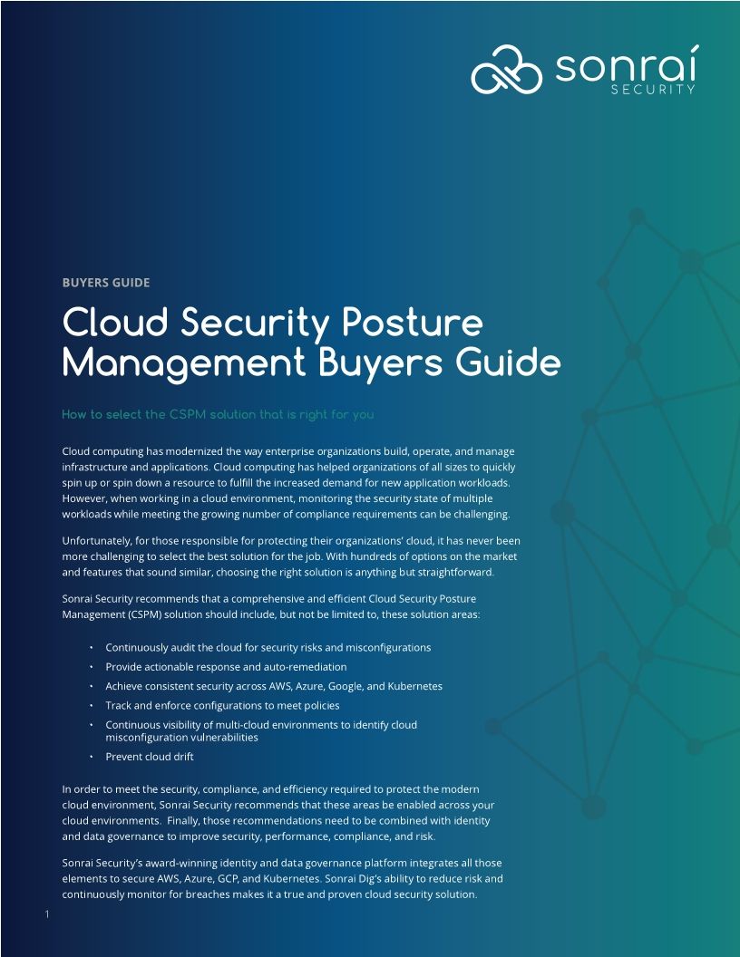Cloud Security Posture Management Buyers Guide