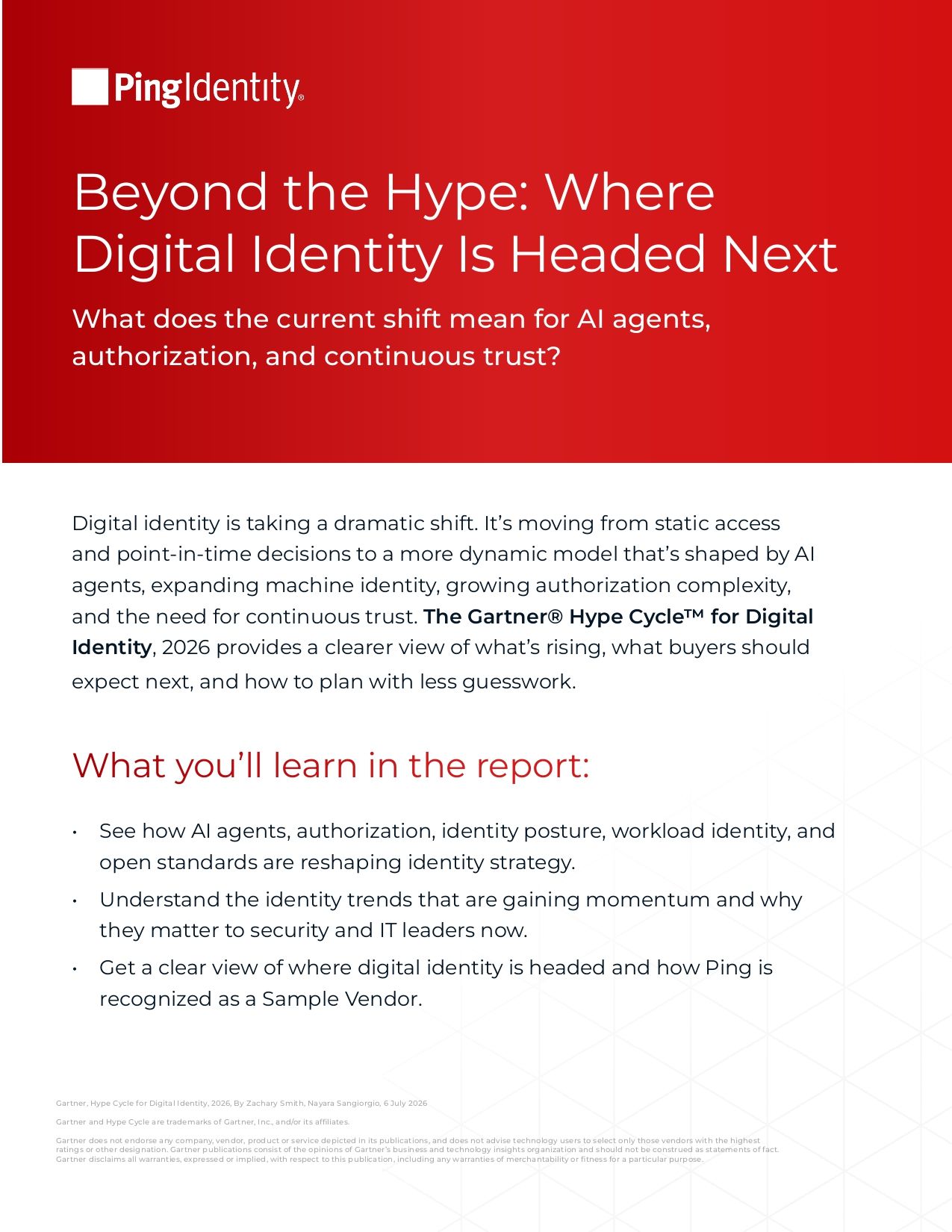 The Gartner&reg; Hype Cycle&trade; for Digital Identity, 2026