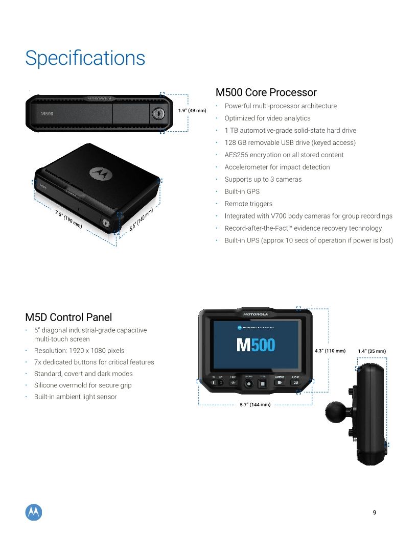 M500 In-Car Video Brochure