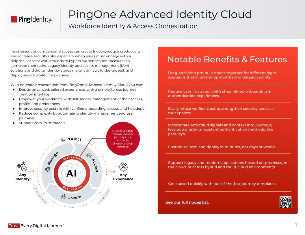 PingOne Advanced Identity Cloud: Workforce Identity & Access Orchestration
