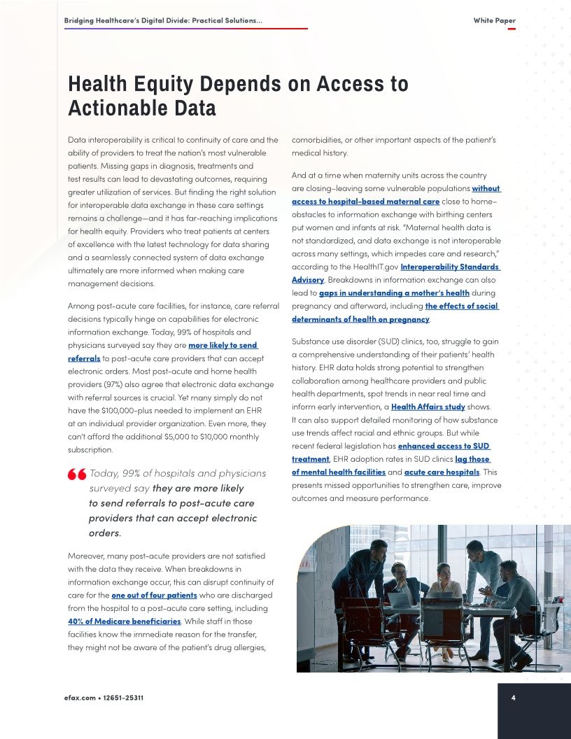 Bridging Healthcare’s Digital Divide: Practical Solutions for Interoperable Data Exchange and Health Equity
