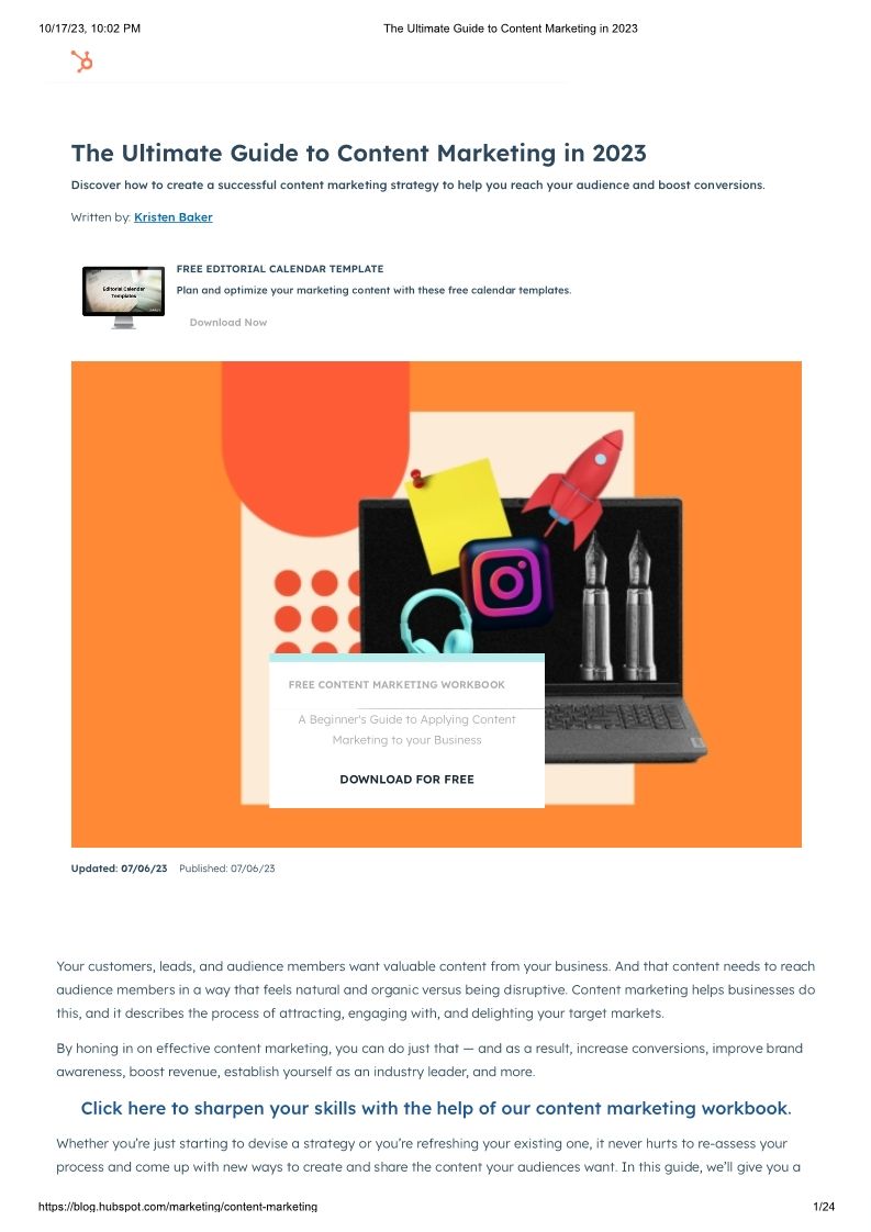 The Ultimate Guide to Content Marketing