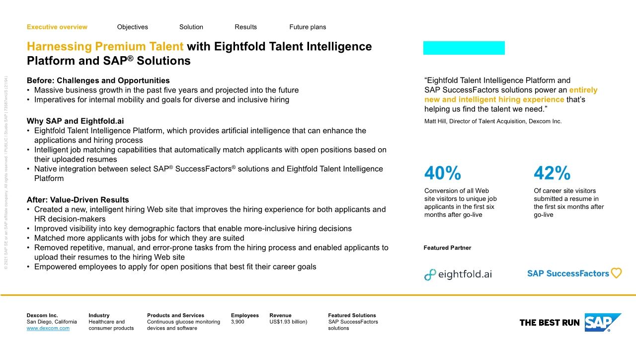 Dexcom: Filling Critical Employee Roles Fast with Artificial Intelligence