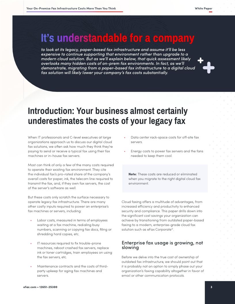 Why Your On-Premise Fax Infrastructure Costs More Than You Think