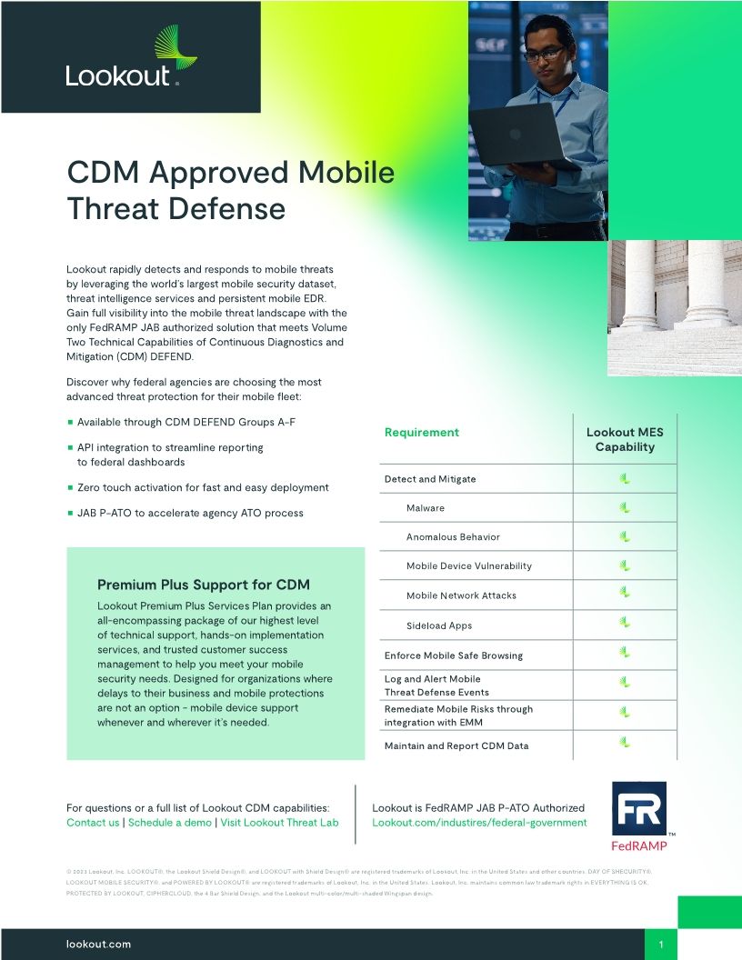 CDM Approved Mobile Threat Defense