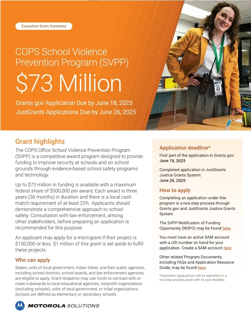 FY25 COPS SVPP Grant Summary