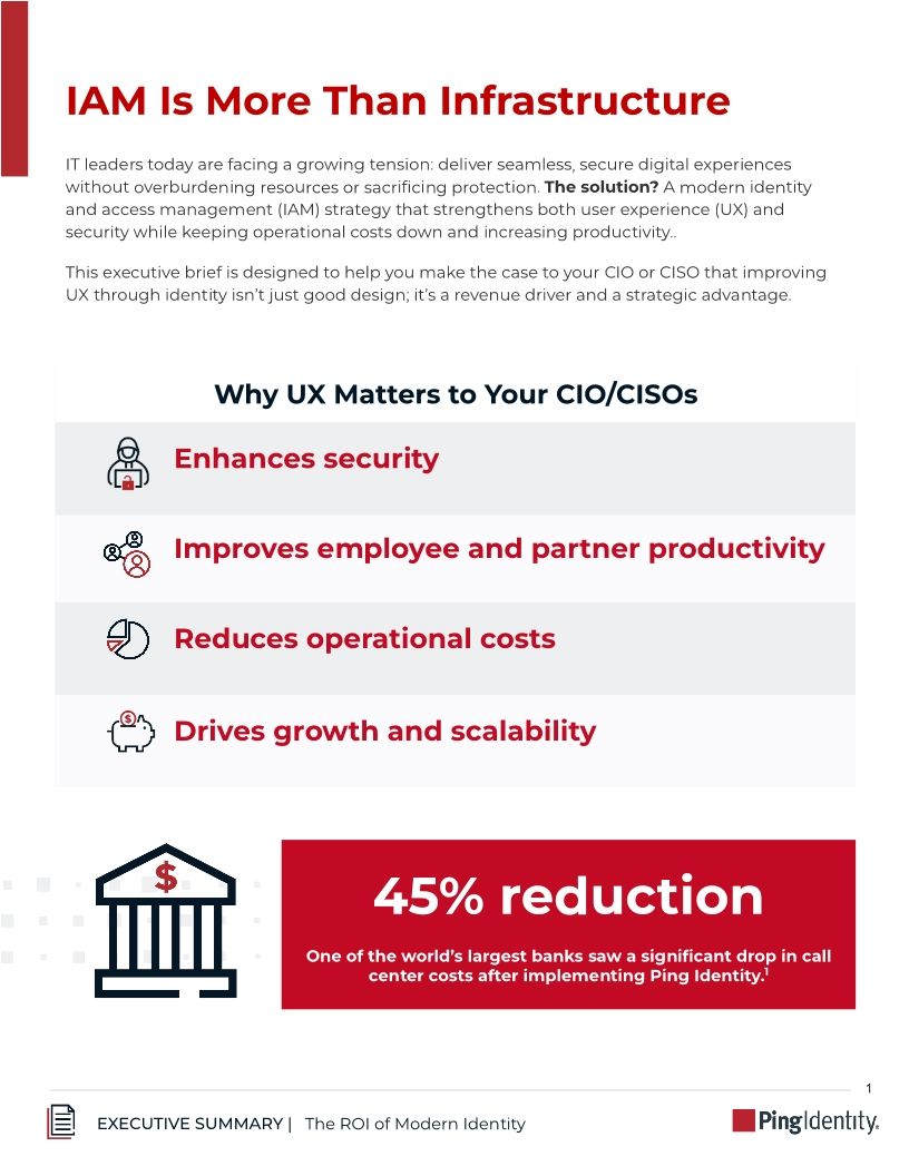 The ROI of Modern Identity