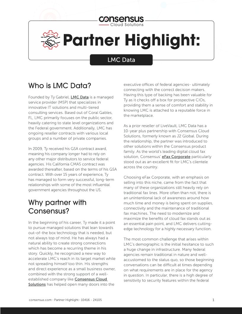 Partner Highlight: LMC Data & eFax Corporate®