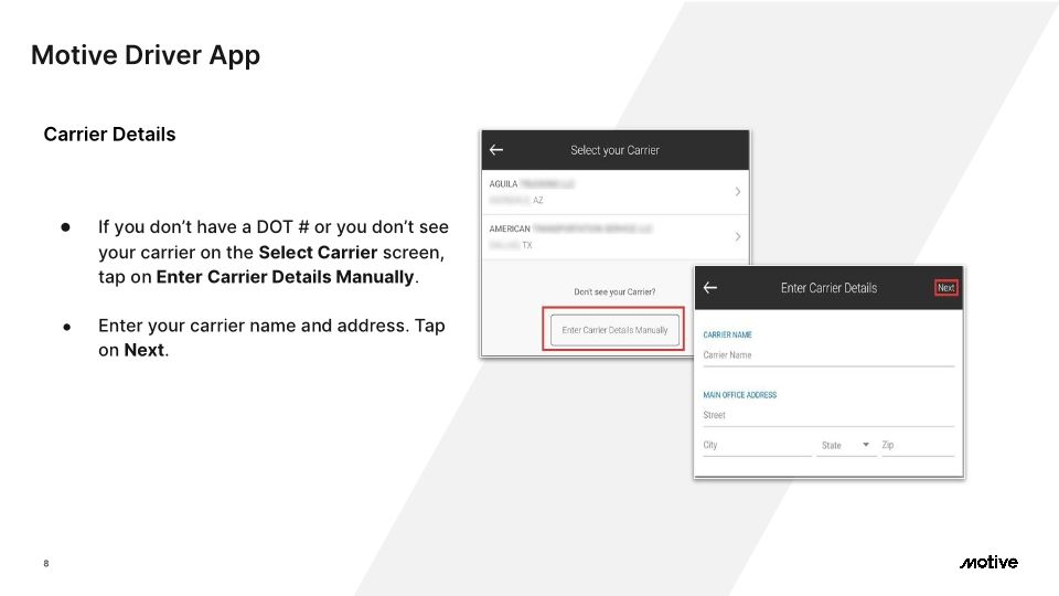 Motive Driver App - Cx Onboarding