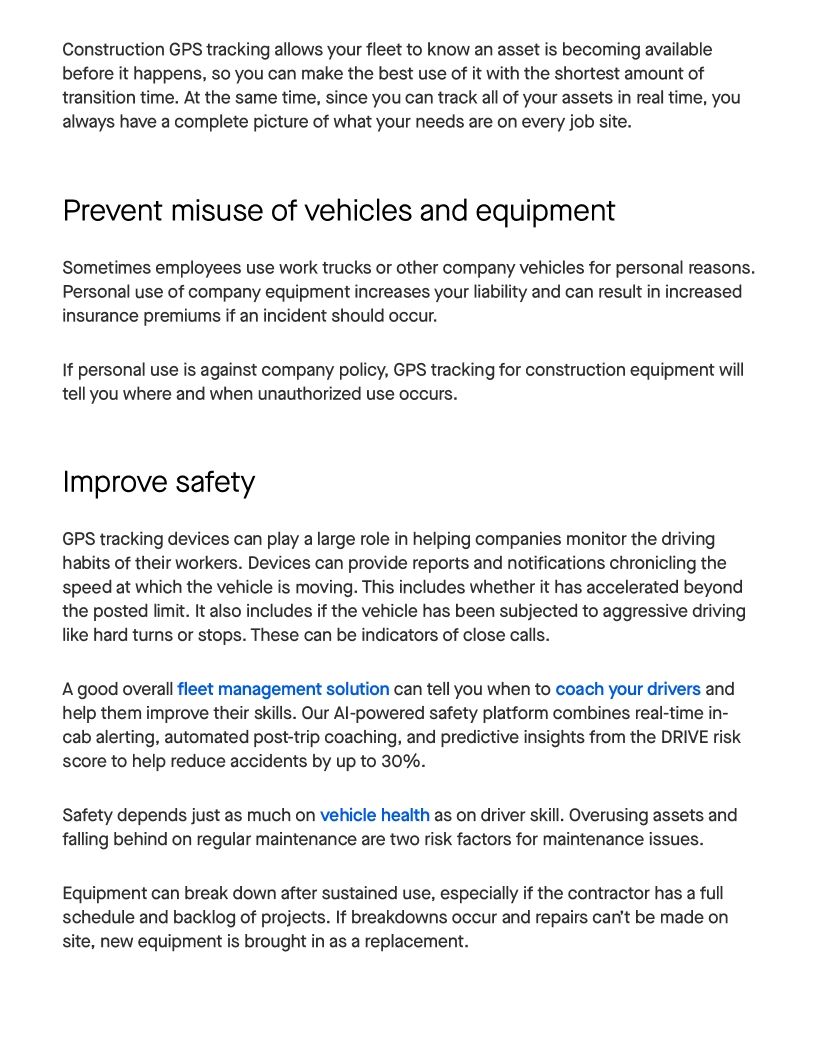 How the Construction Industry Benefits from GPS Tracking