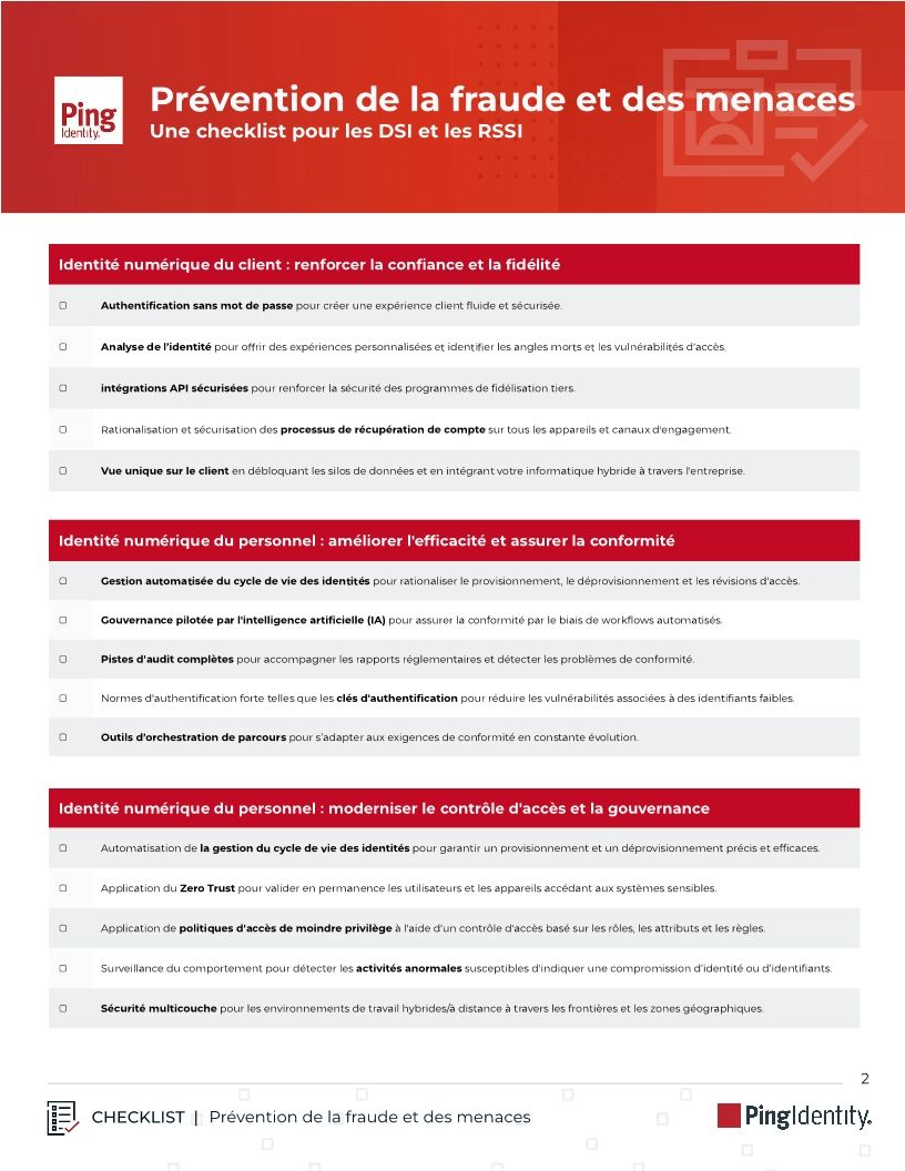 Prévention de la fraude et des menaces: Une checklist pour les DSI et les RSSI