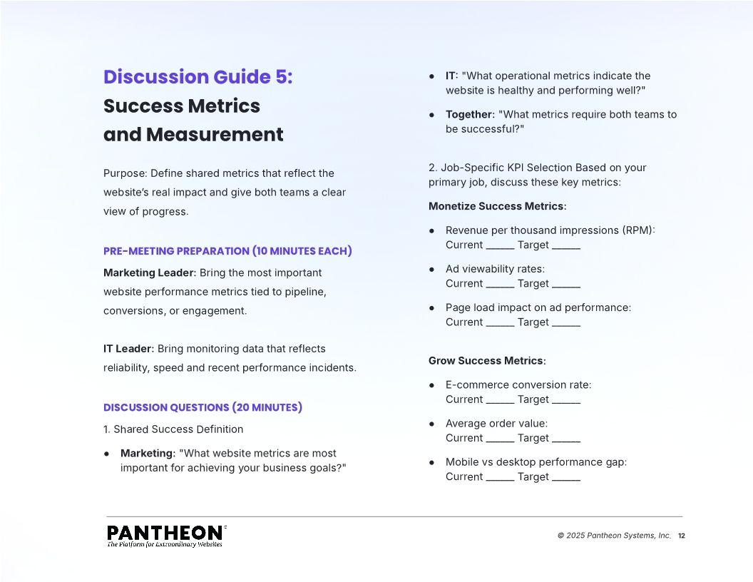 Discussion Guides for IT and Marketing Collaboration