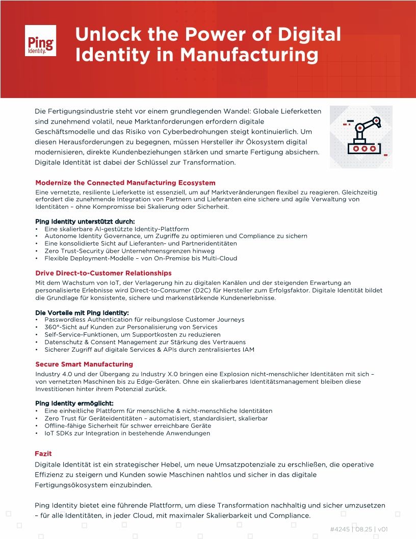 Unlock the Power of Digital Identity in Manufacturing