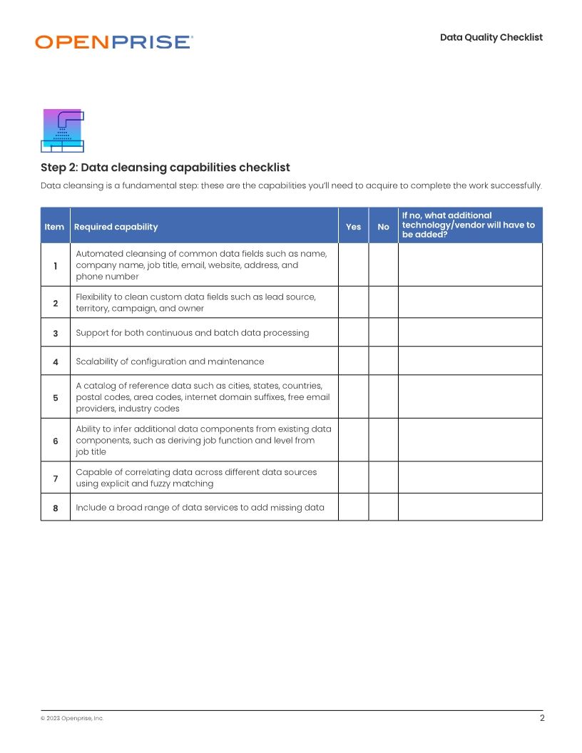 GTM guide to data quality checklist