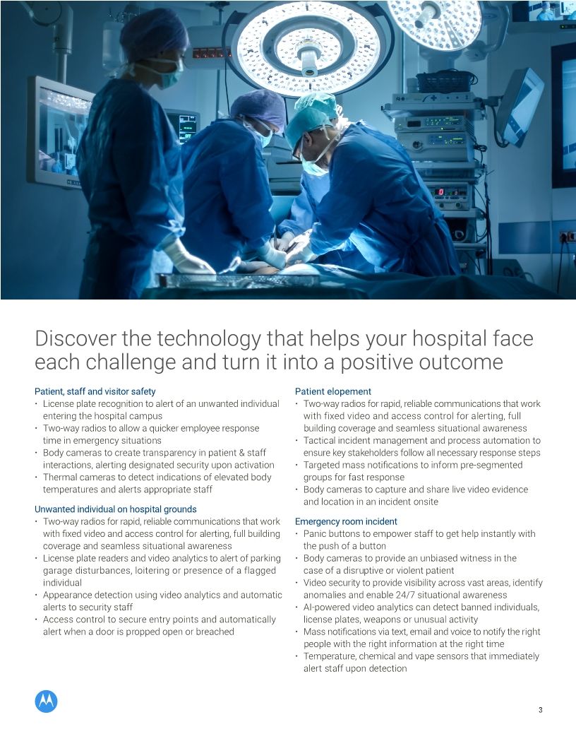 Solving for Safer Hospitals Solution Brief