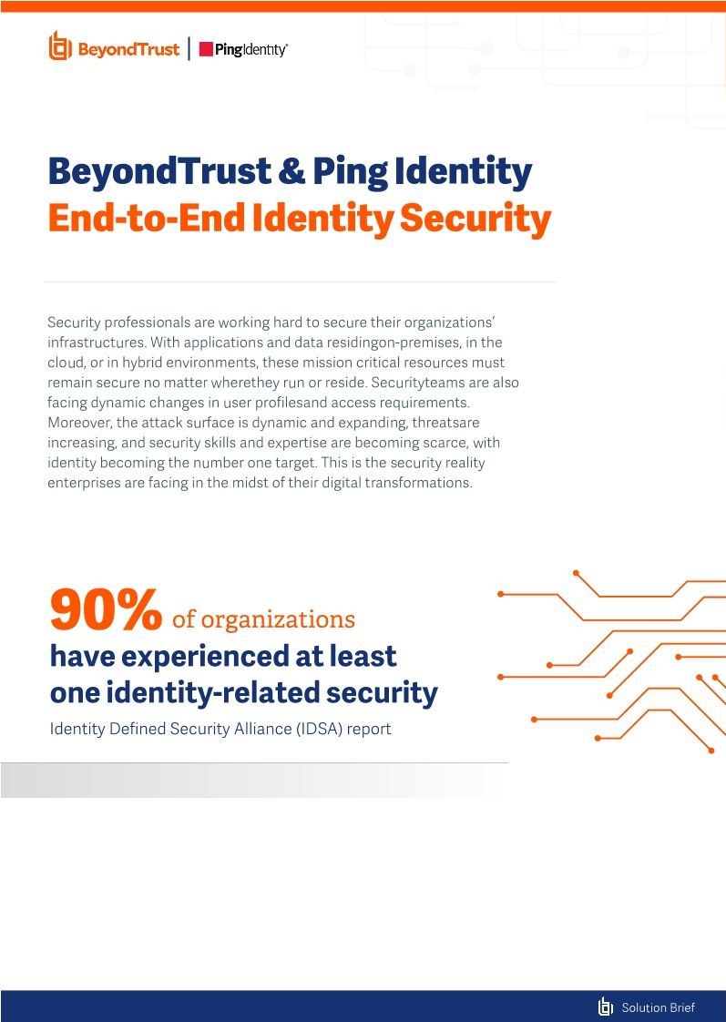 Ping + BeyondTrust: End-to-End Zero Trust