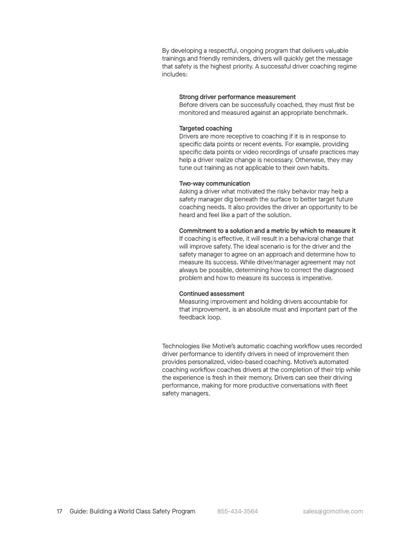 Building a World Class Safety Program A Guide for Fleet Managers