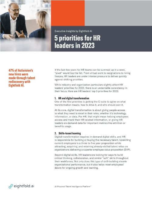 5 priorities for HR leaders in 2023