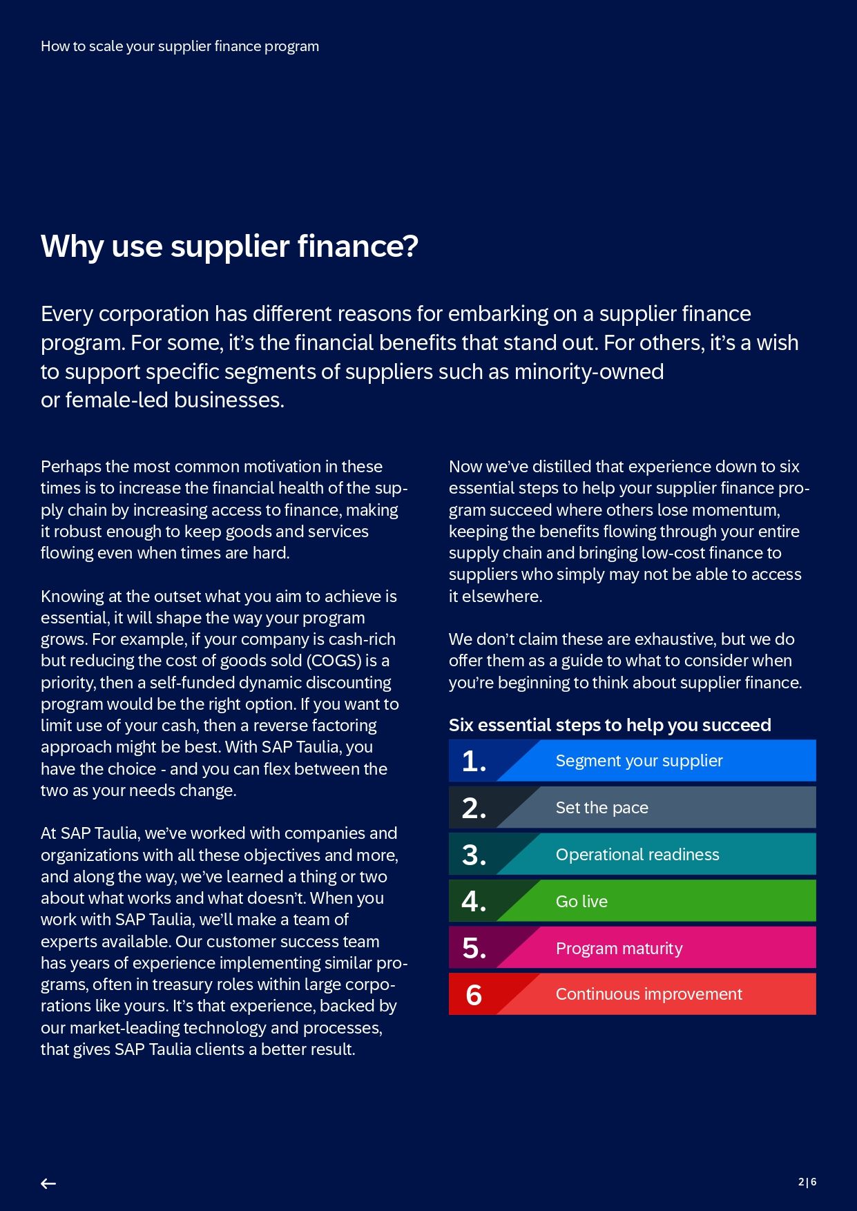 How to scale your supplier finance program