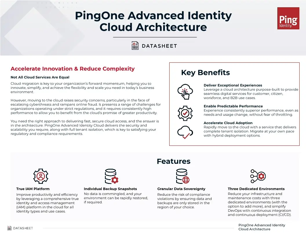 PingOne Advanced Identity Cloud Architecture