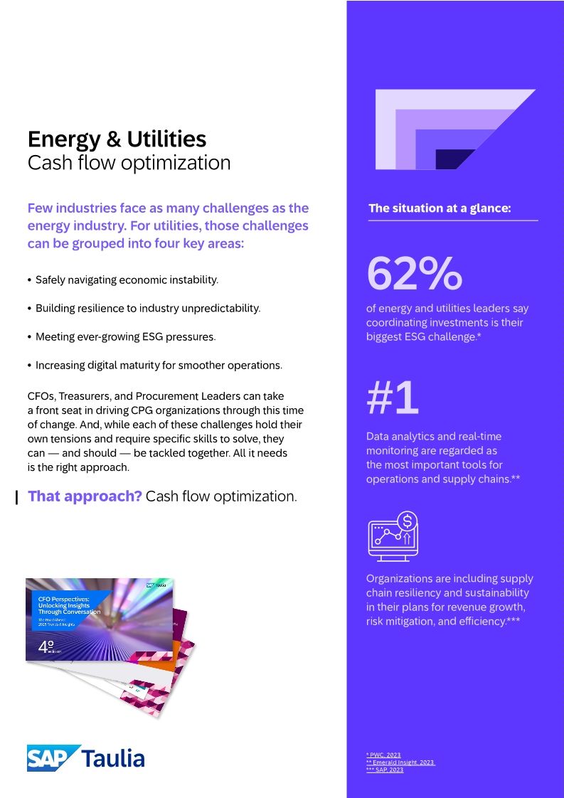 Taulia in the Energy sector datasheet