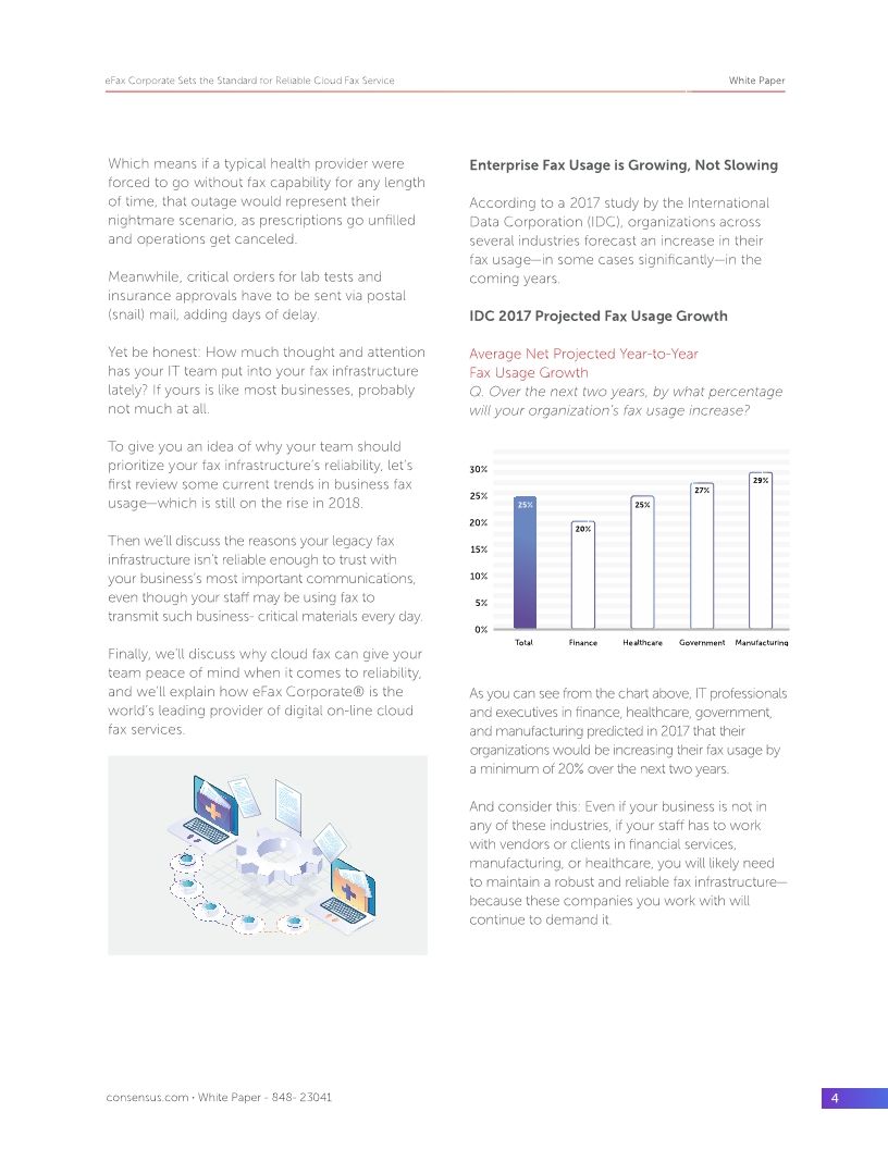eFax Corporate Sets the Standard for Reliable Cloud Fax Service