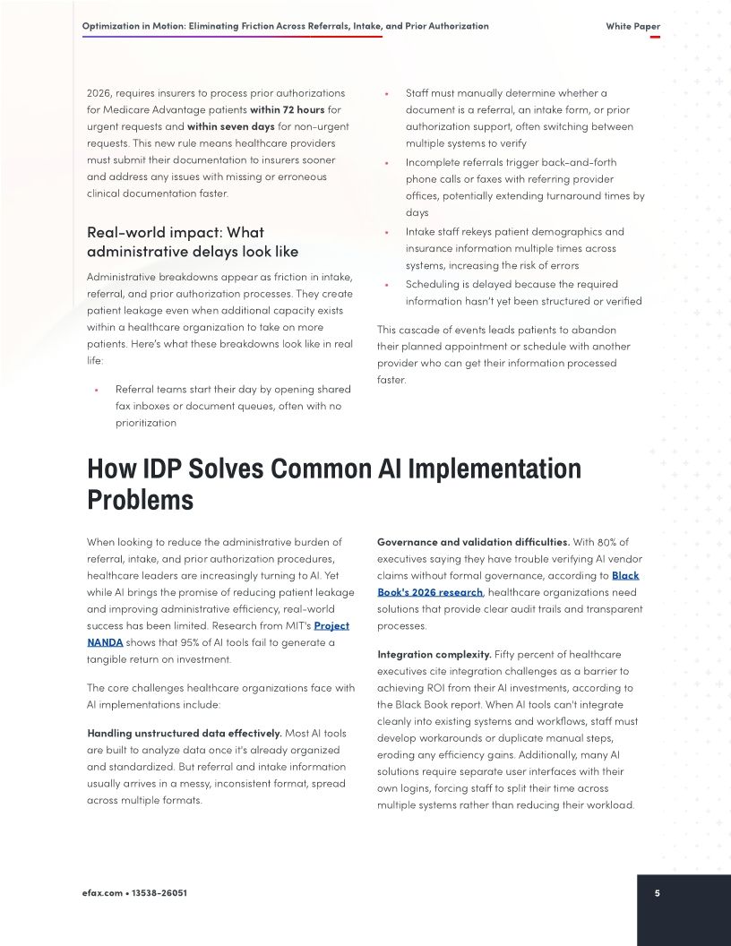 Optimization in Motion: Eliminating Friction Across Referrals, Intake, and Prior Authorization