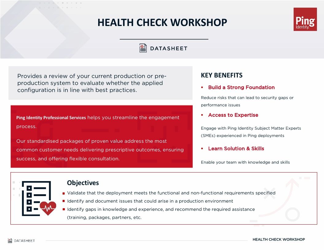 Health Check Workshop