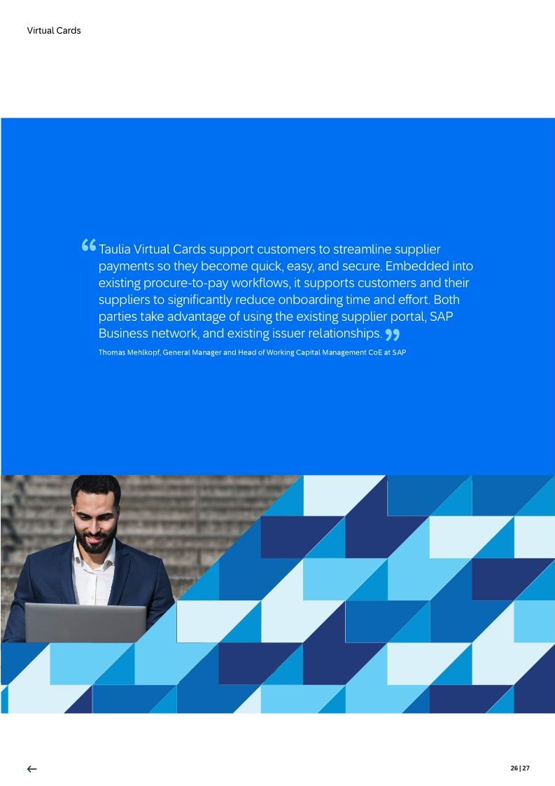 Uncover suppliers’ perspectives on payments: Learn how SAP Taulia Virtual Cards can revolutionize B2B payments