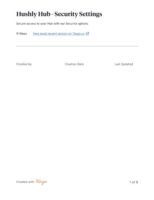 Hushly's Hub Security Settings 2024-Marketo form