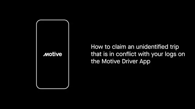 Drivers - How to claim an unidentified trip that is in conflict with your logs on the Motive Driver App