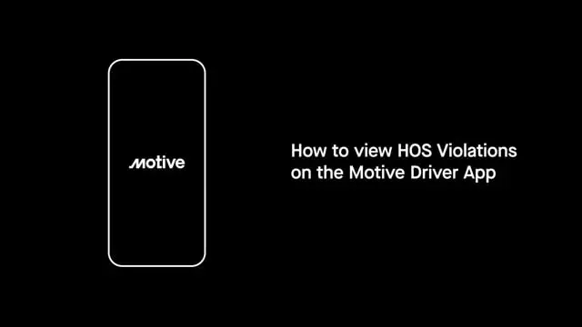 Drivers - How to view HOS violations on the Motive Driver App