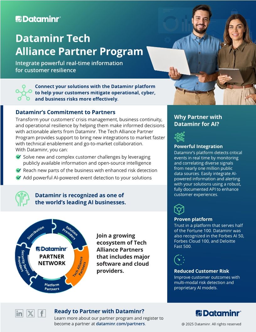 Dataminr Tech Alliance Partner Program Overview