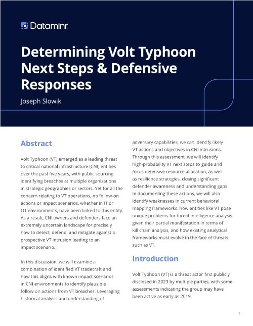 Determining Volt Typhoon Next Steps & Defensive Responses