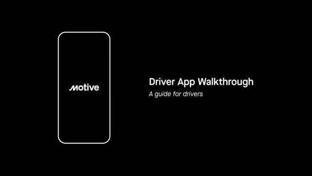 Full Driver App Walkthrough
