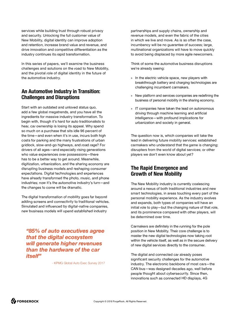 New Mobility Services: Autonomous, User-Centric Experiences and Business Models