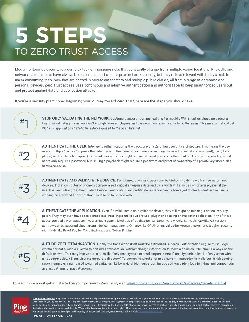 Five Steps to Zero Trust Access