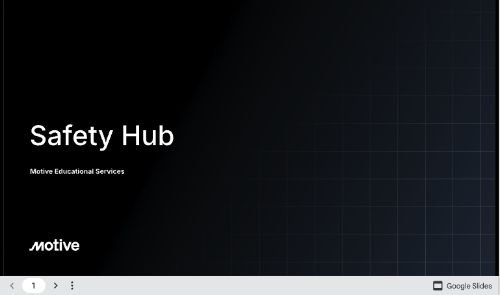 Motive - Safety Hub - Training Deck