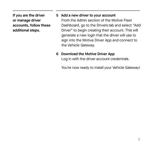 Vehicle Gateway Installation Manual