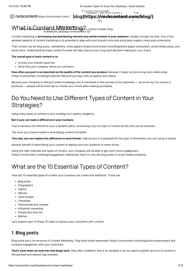 16 Content Types To Grow Your Business