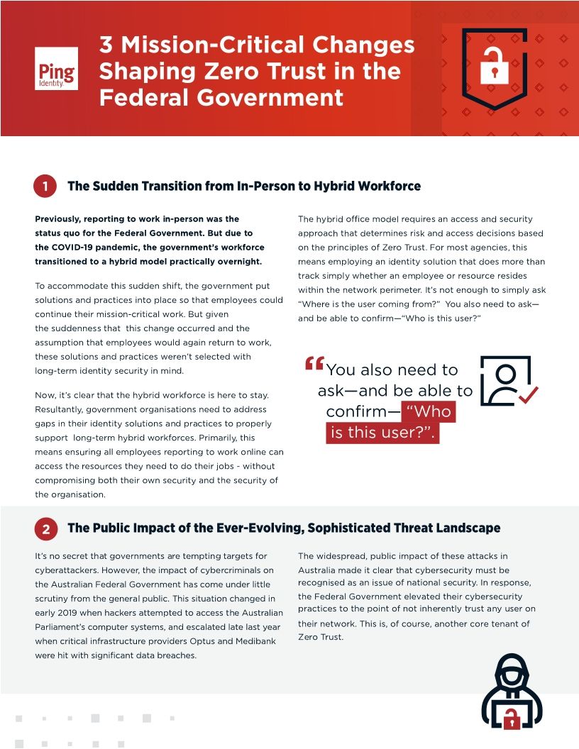 3 Mission-Critical Changes Shaping Zero Trust in the Federal Government