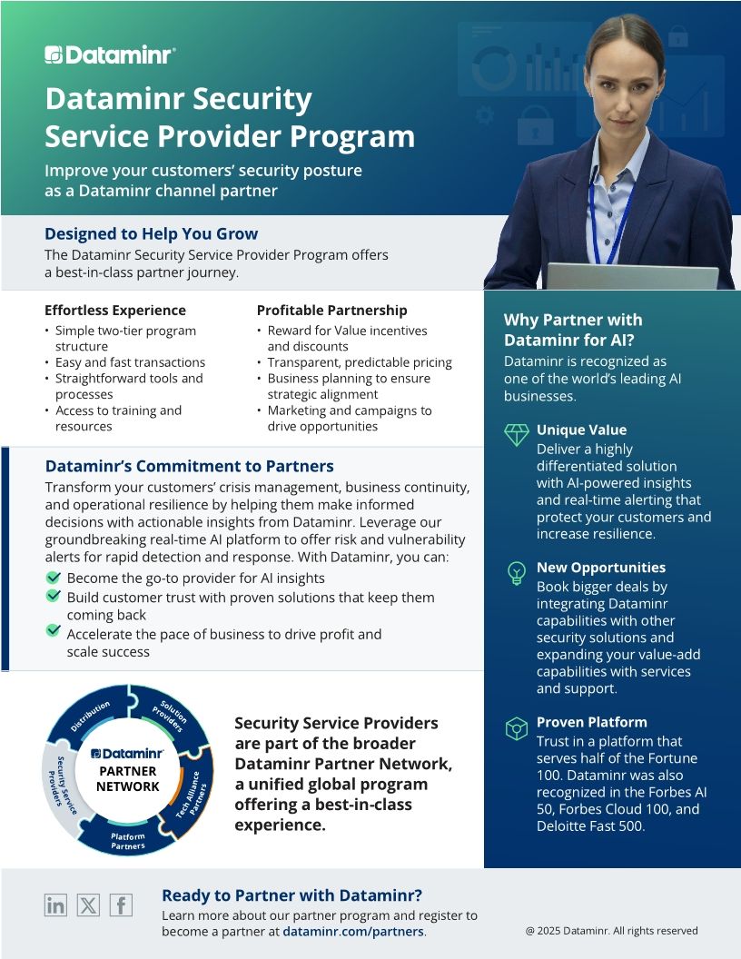 Dataminr Security Service Provider Program Overview